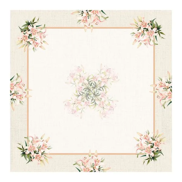 Guardanapo 100% Poliéster Estampa Lírios 45x45cm GNP5814 - Nsw