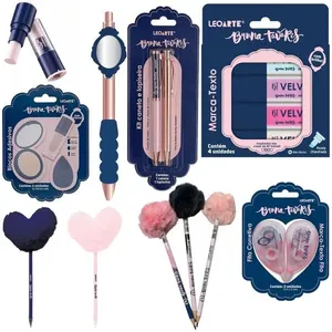 Kit de Papelaria Leoarte Bruna Tavares Completo com 8 Itens para Escritório e Estudos Kit de Papelaria Leoarte Bruna Tavares Completo com 8 Itens Diversos