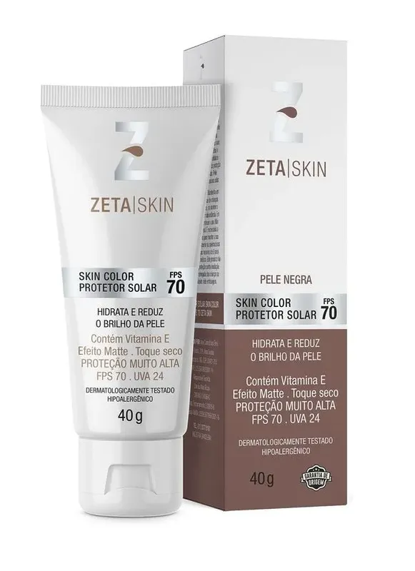 Protetor Solar Facial Zeta Skin Pele Negra Fps70 40g