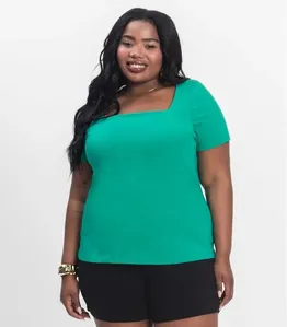 Blusa Feminina Plus Size Secret Glam Verde Plus G3