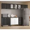 Cozinha Compacta New Premium com 12 Portas, 2 Gavetas e 10 Prateleiras - 280cm de Largura Itatiaia Branco com Grafite