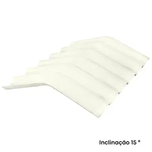 Cumeeira Brasilit de Fibrocimento Inclinação 15° Térmica 6mm Topcomfort 0,6 x 92 x 60cm Branca (MP)