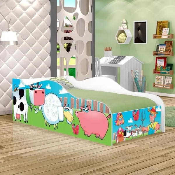 Cama Infantil Like Bichinhos Na Fazenda