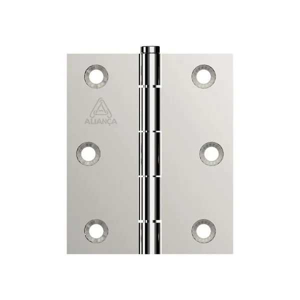 Dobradiça Pino Reversível Aliança 3.1/2"x2.1/2" (1,20) 81500C Niquelado (MP)
