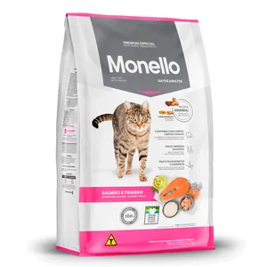 Ração Monello Gatos Adultos Salmão e Frango 15 kg