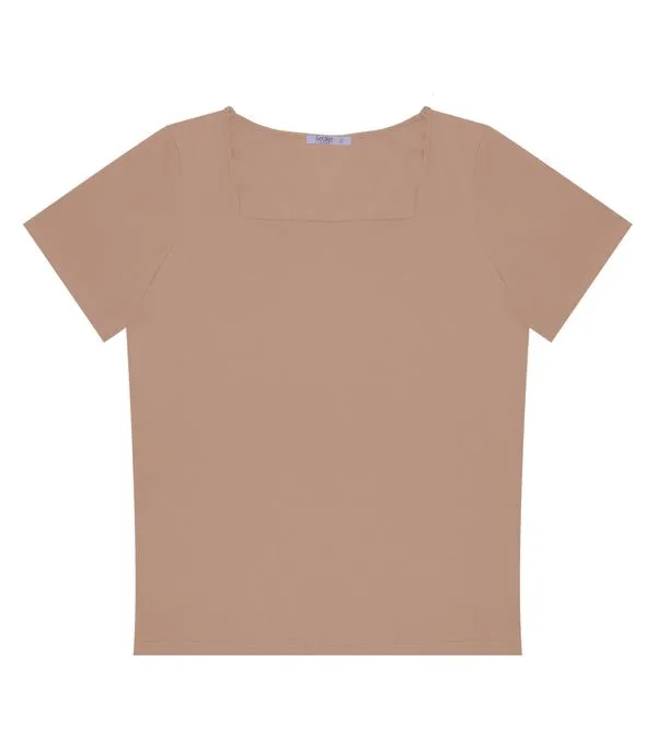 Blusa Feminina Plus Size Secret Glam Marrom Plus G3