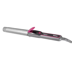 Cacheador Advance Philco, Íon Tourmaline, Tubo Modelador em Cerâmica, Cinza/Rosa - PEC11 Bivolt