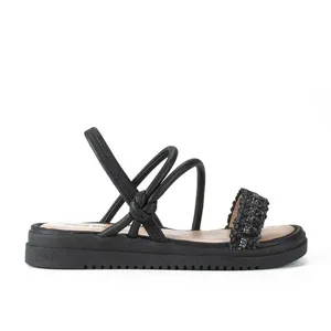 Sandália Pink Cats Infantil Flatform Preta 29