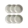 Conjunto 6 Pratos Fundos Stoneware 1,1L Bio Pistache Esmalte Reagente Porto Brasil Pistache