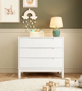 Cômoda Infantil Lion 3 Gavetas Divicar Branco