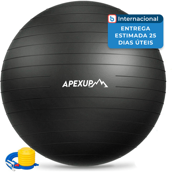 Bola de Ioga Ginástica Apexup Tamanho Larger/ G Preto A-MBI
