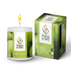 Vela Perfumada Maçã Verde 60g - Chama de Ouro