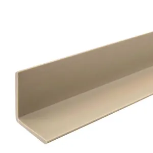 Perfil PVC Tipo L 6m Plasmeg Para Painel Ripado Bege Siena 216x16cm (MP)