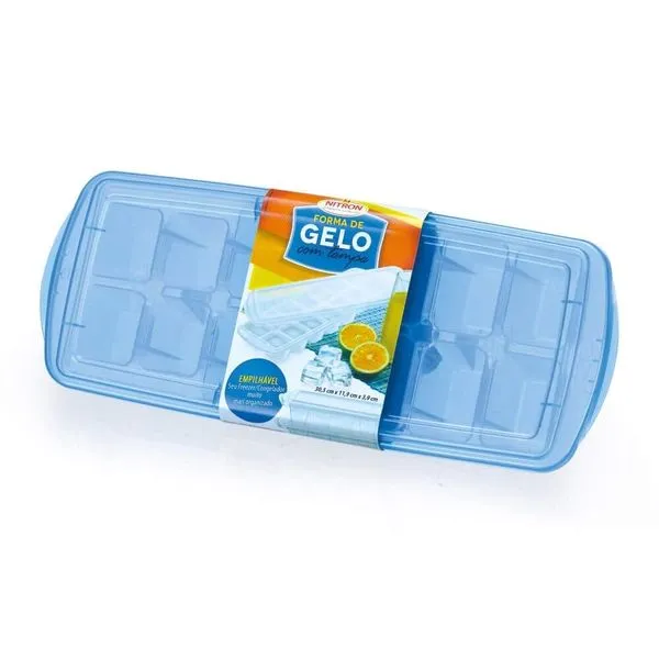 Forma Para Gelo Com Tampa Firenze 30,5x11,9x3,9cm - Nitron