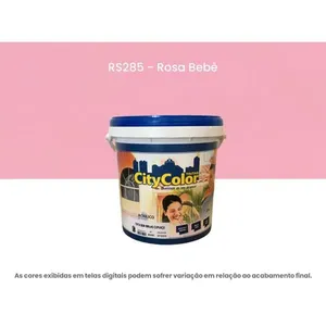 Tinta Acrílica Citycolor Premium Semibrilho Rosa Bebê 3,6 Litros 063RS285 (MP)