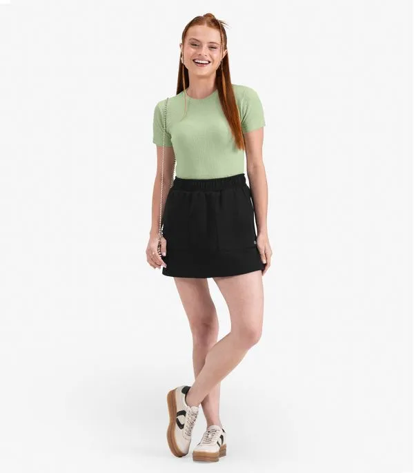 Blusa Juvenil Feminina em Malha Anarruga Minty Verde 18