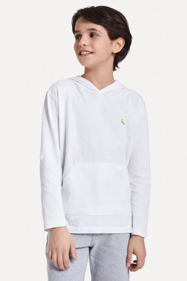 Hoodie Mini Canguru Neon Pp Bordado Branco - 14