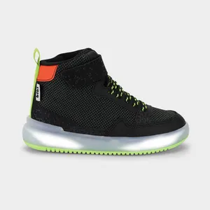 Abotinado Infantil de Luz High Sneakers Preto 37