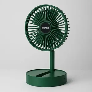 Ventilador Portátil Recarregável Jac Pack 3 Velocidades Verde de Mesa Retrátil Dobrável Usb C Ventilador Portátil Recarregável Jac Pack 5W 3 Velocidades Verde Bivolt