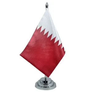 Bandeira Mesa Dupla Face Catar 29 Cm Alt Mastro