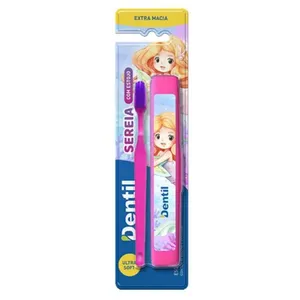 Escova De Dente Dentil Infantil Sereia Com Estojo 1 Unidade