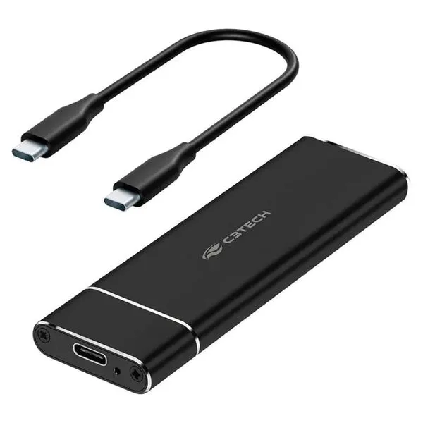Case Adaptador Para SSD M.2 NVMe PCIe C3Tech USB Tipo-C CH-M200BK (MP)