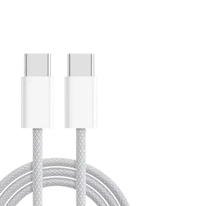 Cabo Essager USB-C para USB-C 1.0M Nylon 60W EXCTT2-JS02-P Branco