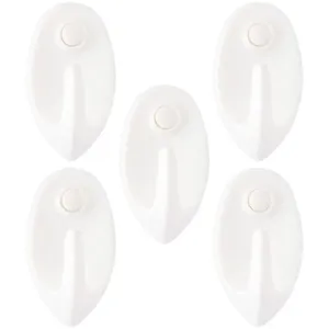 Kit 5 Ganchos Adesivos Suporta Até 800g Plástico 2x3,5x2cm LM2148/ LM2148AMB - honeyhome