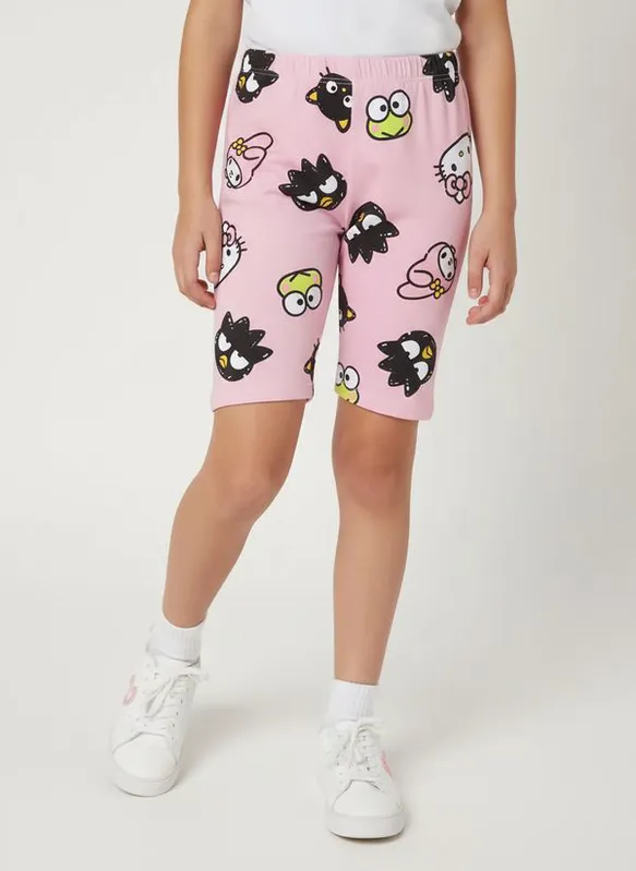Bermuda Cotton Hello Kitty Juvenil Para Menina- ROSA CLARO 14