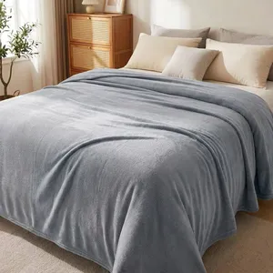 Manta Fleece Lisa 220x240 Andreza Queen Cinza