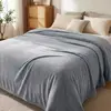 Manta Fleece Lisa 220x240 Andreza Queen Cinza