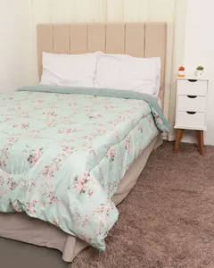 Coberdrom Queen Slim Hedrons Flannel Estampado Verde UN