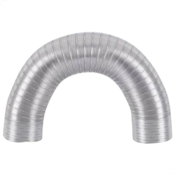 Tubo de Saída de Ar Sanfonado Alumínio Distak Tubo de Saída de Ar Sanfonado Alumínio 1,5m 90mm Distak