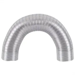 Tubo de Saída de Ar Sanfonado Alumínio Distak Tubo de Saída de Ar Sanfonado Alumínio 1,5m 90mm Distak