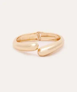 bracelete de metal gota dourado UNICO