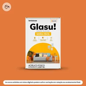 Tinta Acrílica Econômica Fosca Glasu Suvinil 18L Muda Fácil Cenoura (MP)