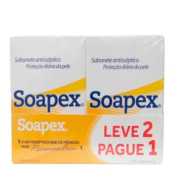 Kit Sabonete Antisséptico Soapex 80g 2 Unidades