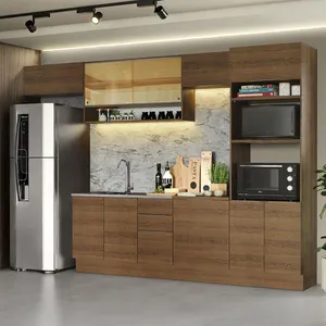 Armário de Cozinha Completa 330cm Rustic Stella Madesa 06 Rustic