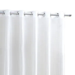 Cortina 3 Metros Voal Linho Com Forro Varão 3x2,7m Branco