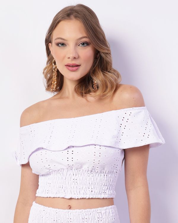 Blusa Feminina Ciganinha Laise Elástico Branca PP