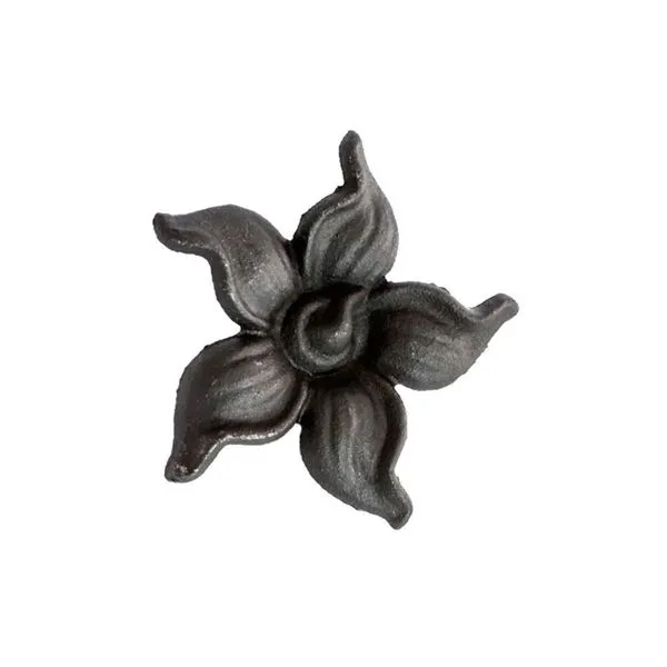 Florão Ornamento para Grade N06 em Ferro Fundido Decorativo Preto Fundição São Cristóvão Florão Ornamento N06 em Ferro Fundido para Grade Preto Fundição São Cristóvão