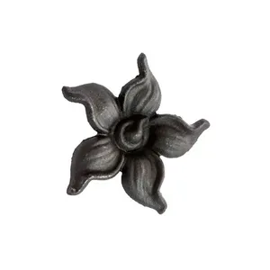 Florão Ornamento para Grade N06 em Ferro Fundido Decorativo Preto Fundição São Cristóvão Florão Ornamento N06 em Ferro Fundido para Grade Preto Fundição São Cristóvão