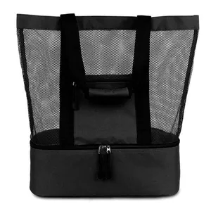 Bolsa Praia Com Compartimento Termico Piscina Campo Preto