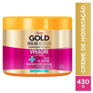 Máscara Capilar Niely Gold Brilho Absoluto Vinagre de Maçã + Óleo de Jojoba 430g
