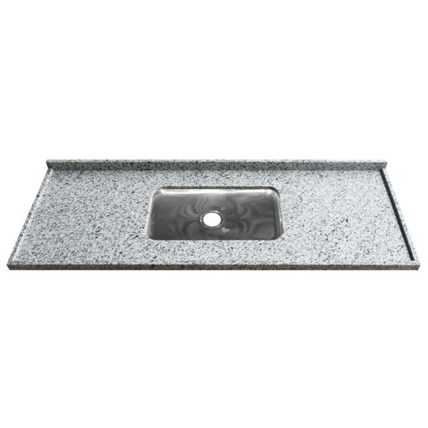 Pia de Granito 1,80m Branco Fortaleza Reto Simples Kasa