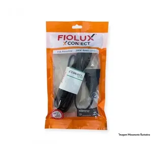 Extensão Elétrica Prolongador 05m Tripolar 10A com Cabo de 5M e Isolamento Térmico Preto Fiolux Extensão Elétrica Prolongador 05m Tripolar 10A Cabo de 5M com Isolamento Térmico Preto Fiolux