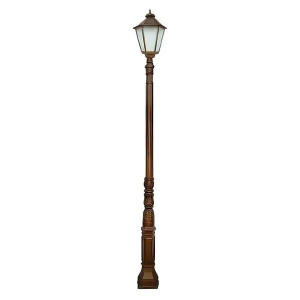 Poste Colonial para Jardim Copenhague de Alumínio Fundido e Vidro 3,20m com Alongamento para Reator Luminárias N. Sra. Poste Colonial Copenhague de Alumínio Fundido e Vidro 3,20m com Alongamento Luminárias N. Sra.