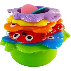 Brinquedo Educativo Torre Divertida com 6 Potes Empilháveis Coloridos de Plástico Atóxico Toy Mix Brinquedo Educativo Torre Divertida 6 Potes Coloridos Plástico Atóxico Toy Mix