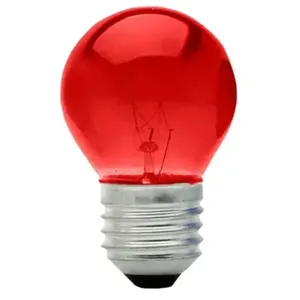 Lâmpada Bolinha 15 Watts 220 Volts E27 Vermelho - 8493 - BRASFORT