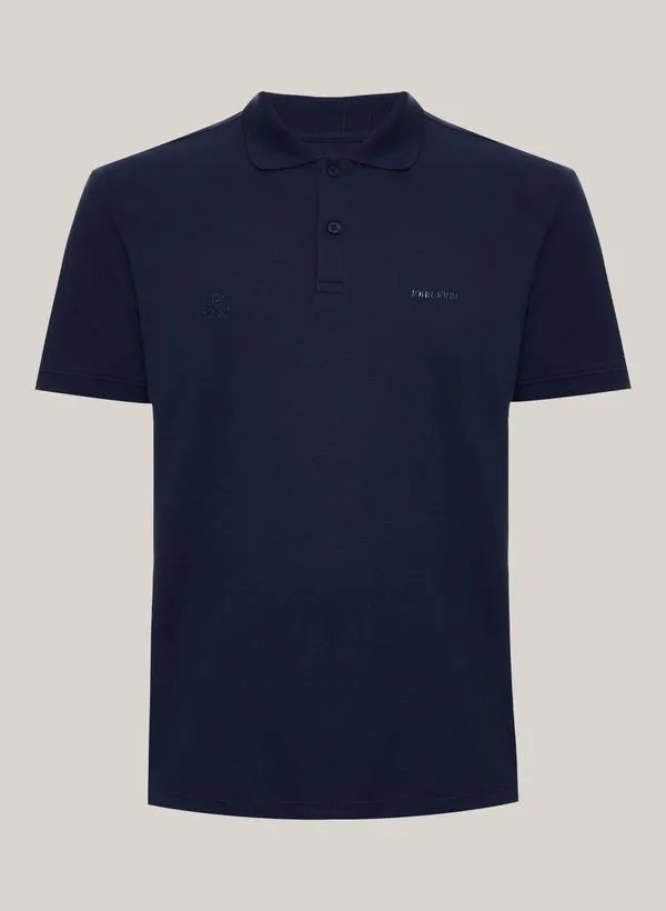 Polo Regular Fit Key Left Marinho John John Masculina P